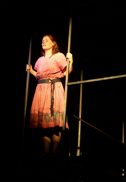 Squeaky Fromme from Sondheim's Assassins, costume design by Katharine Tarkulich