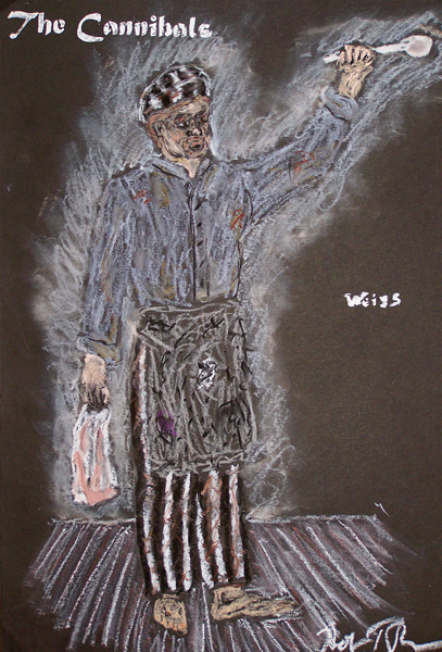 Weiss rendering from The Cannibals, costume design by Katharine Tarkulich