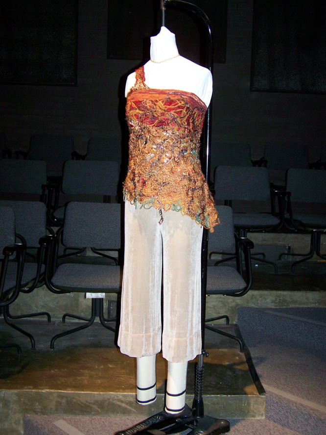 Alchemy Tunic - "fabric" created with ribbon & yarn