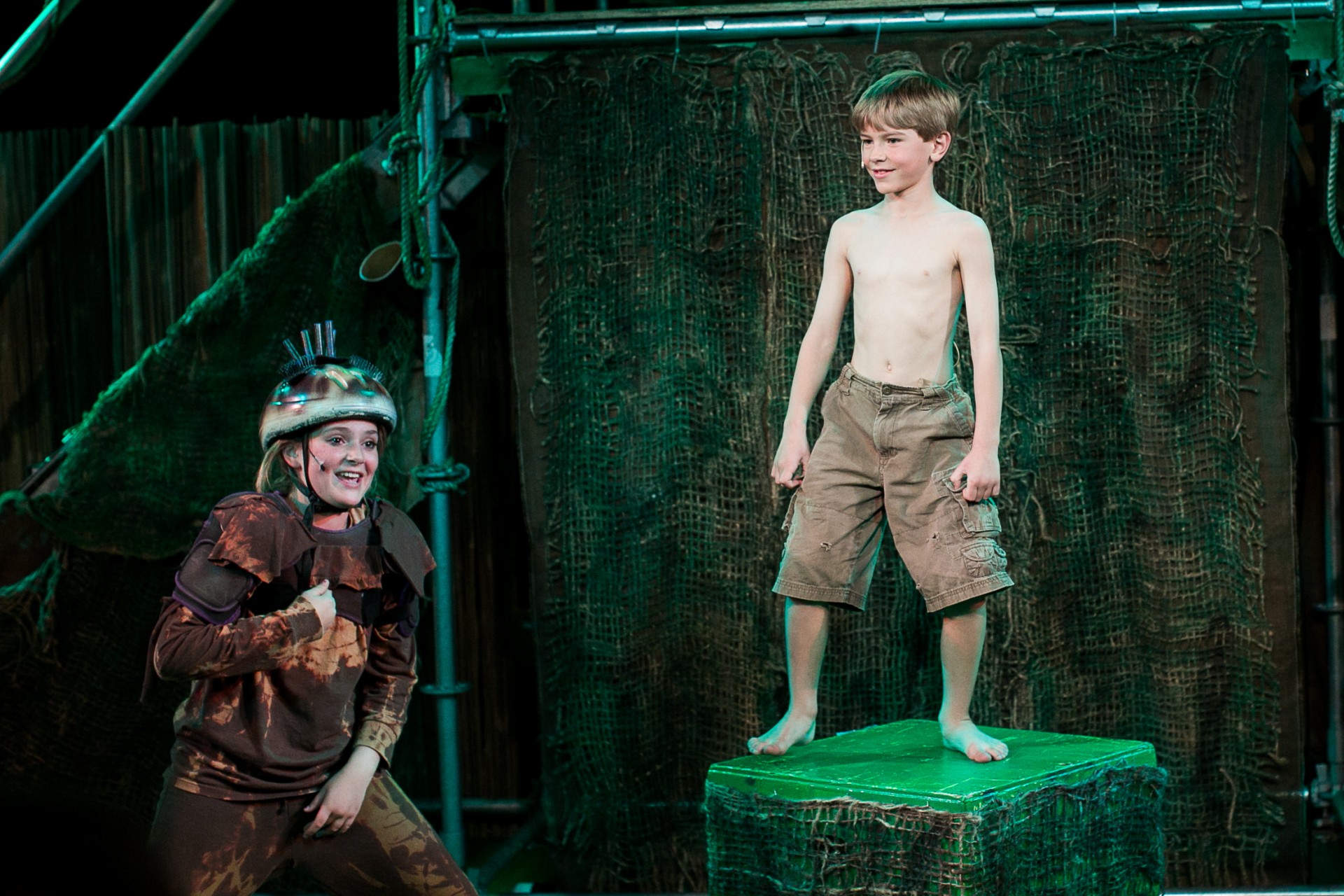 Young Terk and Young Tarzan in Disney's Tarzan, costume design by Katharine Tarkulich