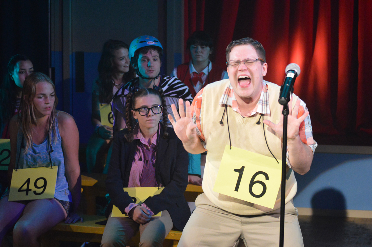 William Morris Barfée in The 25th Annual Putnam County Spelling Bee, costume design by Katharine Tarkulich