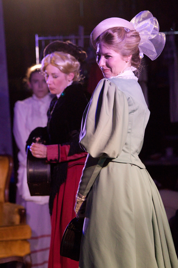 Madame Lyubov Andreievna Ranevskaya and Anya in The Cherry Orchard, costume design by Katharine Tarkulich