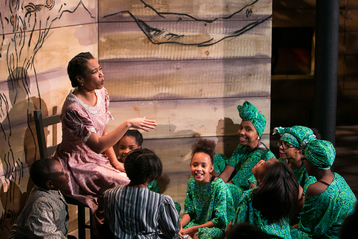 Nettie teaches in Africa dream sequence from The Color Purple, costume design by Katharine Tarkulich