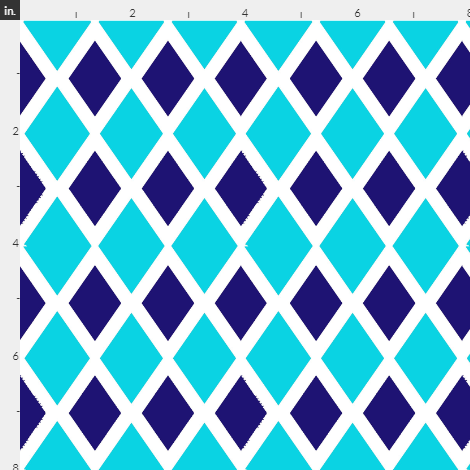 Light and dark blue diamond fabric with white border